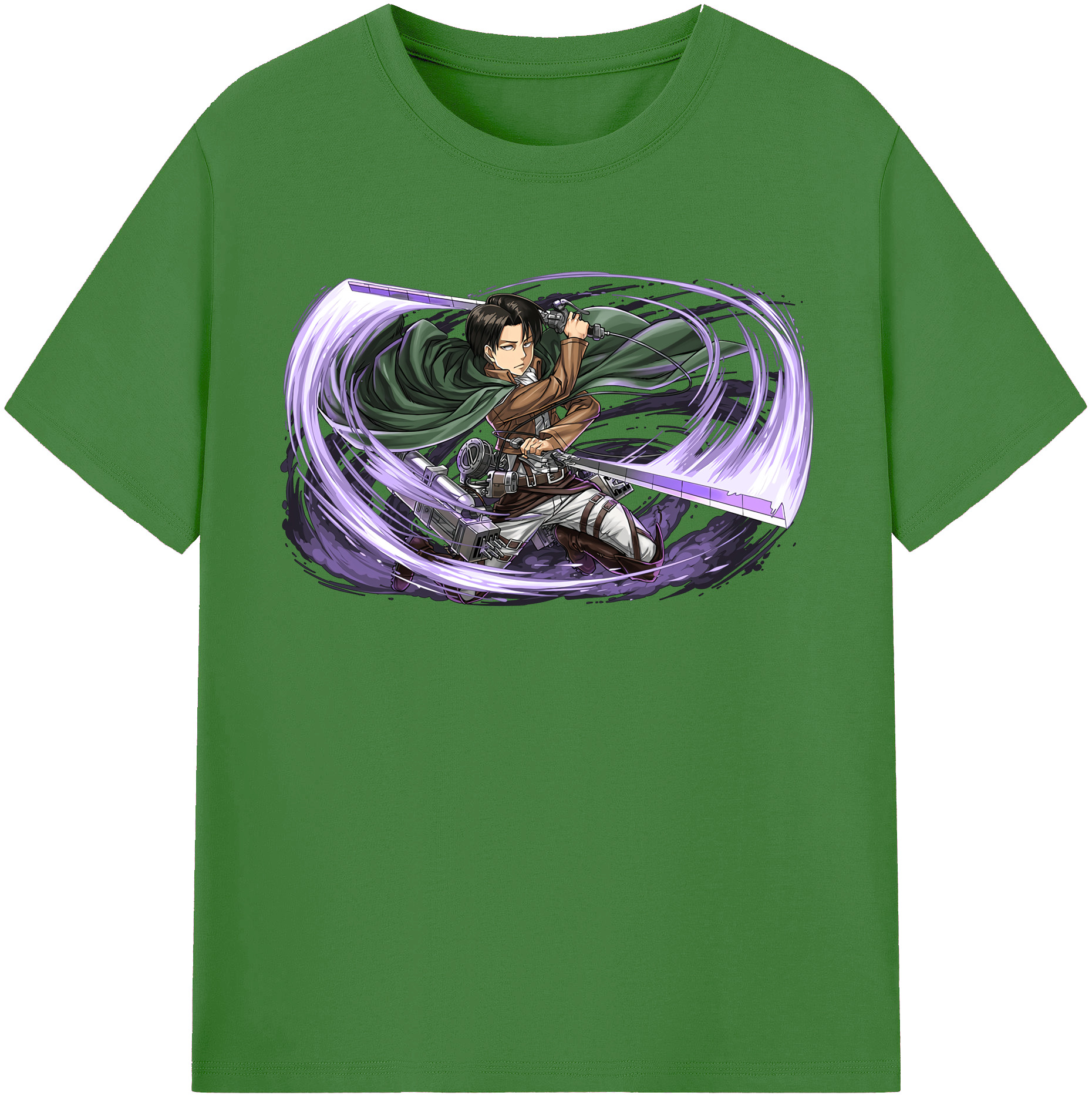 （画像用） 進撃の巨人 リヴァイ·アッカーマン Attack on Titan Levi Ackerman レディースカジュアルプリントTシャツ（綿100％）